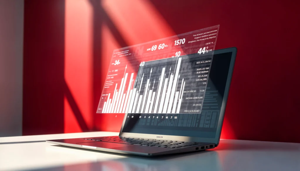 schermo di un computer che proietta all'esterno dello schermo òa schermata